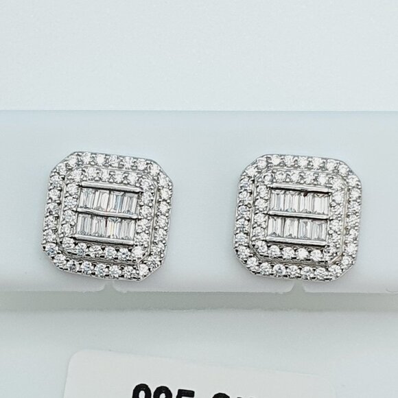 925 Sterling Silver Cubic Zirconia Earrings, U19254782 - Picture 1 of 11